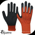 SRSAFETY billigste orange Latex Sicherheitshandschuh Arbeitshandschuh Logo Handschuh